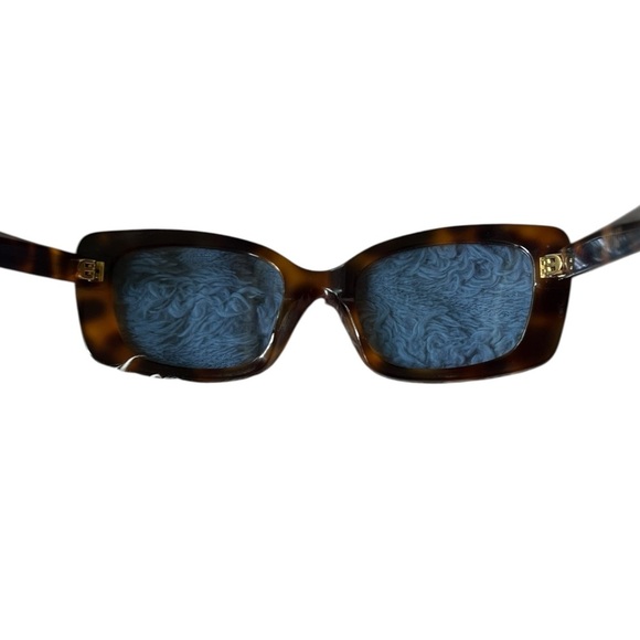 🌻NEW w/tags Flatlist Eazy Brown Tortoise Blue Tint Eyewear | Atmos - Picture 6 of 12